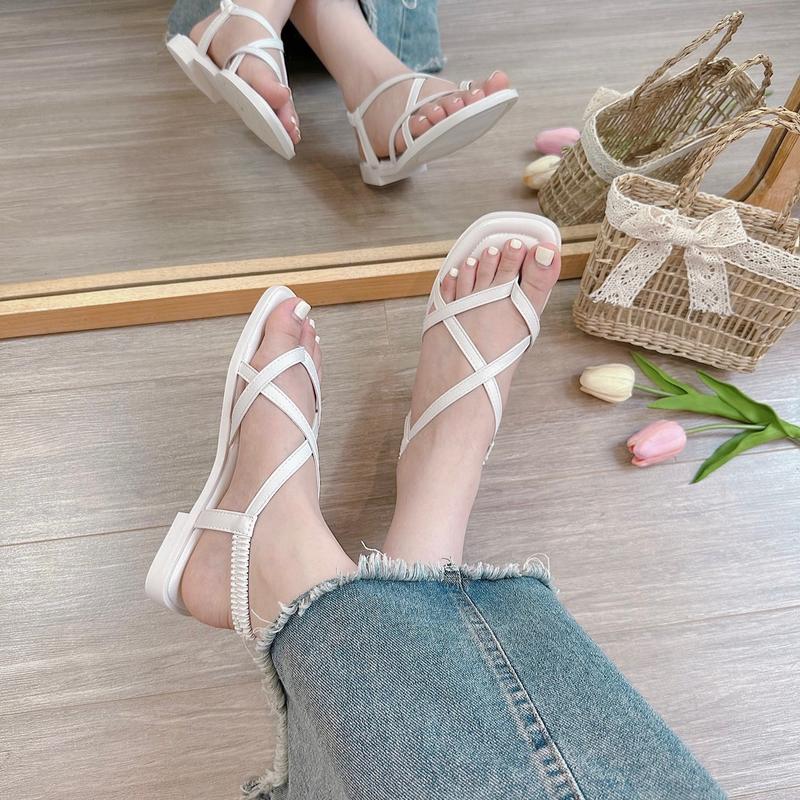 Sandal bệt đế dẻo quai mảnh QC fullbox