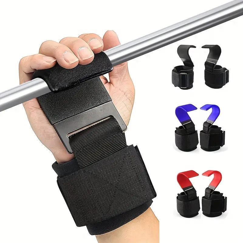 Product Introduction of Weightlifting Hooks, 2counts/set Heavy Weightlifting Wrist Straps for Pull-up Deadlift, Home & Gym Weightlifting Grips, Fitness Accessories 7
