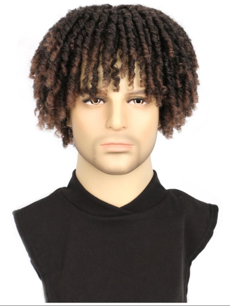 Product Introduction of 6 Inch Short Dreadlock Wigs for Men, Natural Looking Afro Wig Men Dreadlock Hair with Clips in Braided Half Wigs, Short Synthetic Dreadlock Wig for Party Photography, Braided Wigs Hairstyle Ideas 6