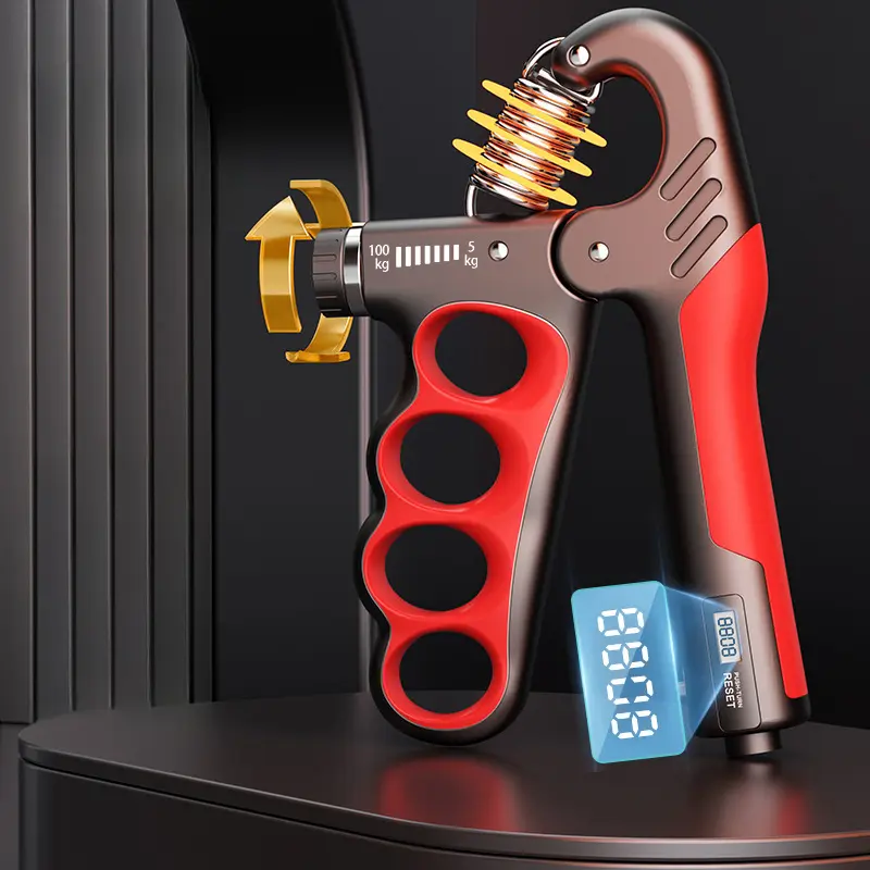 Adjustable electronic counting grip strength device for arm and finger strength training, suitable for both male and female muscles, suitable for fitness and hand strength training
