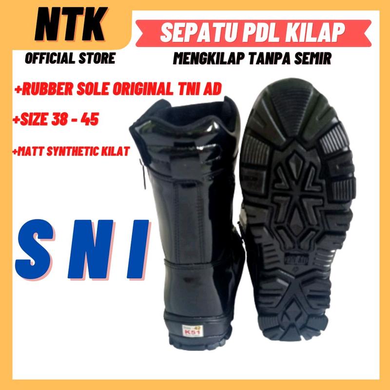 Sepatu Pdl Hitam Mengkilap Dinas Satpam Security Banser- LB02 4
