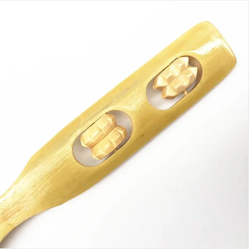 Bamboo Double Ball Rolling Massage Stick, Scratching Tool, Scratching Rake for Neck & Back 4