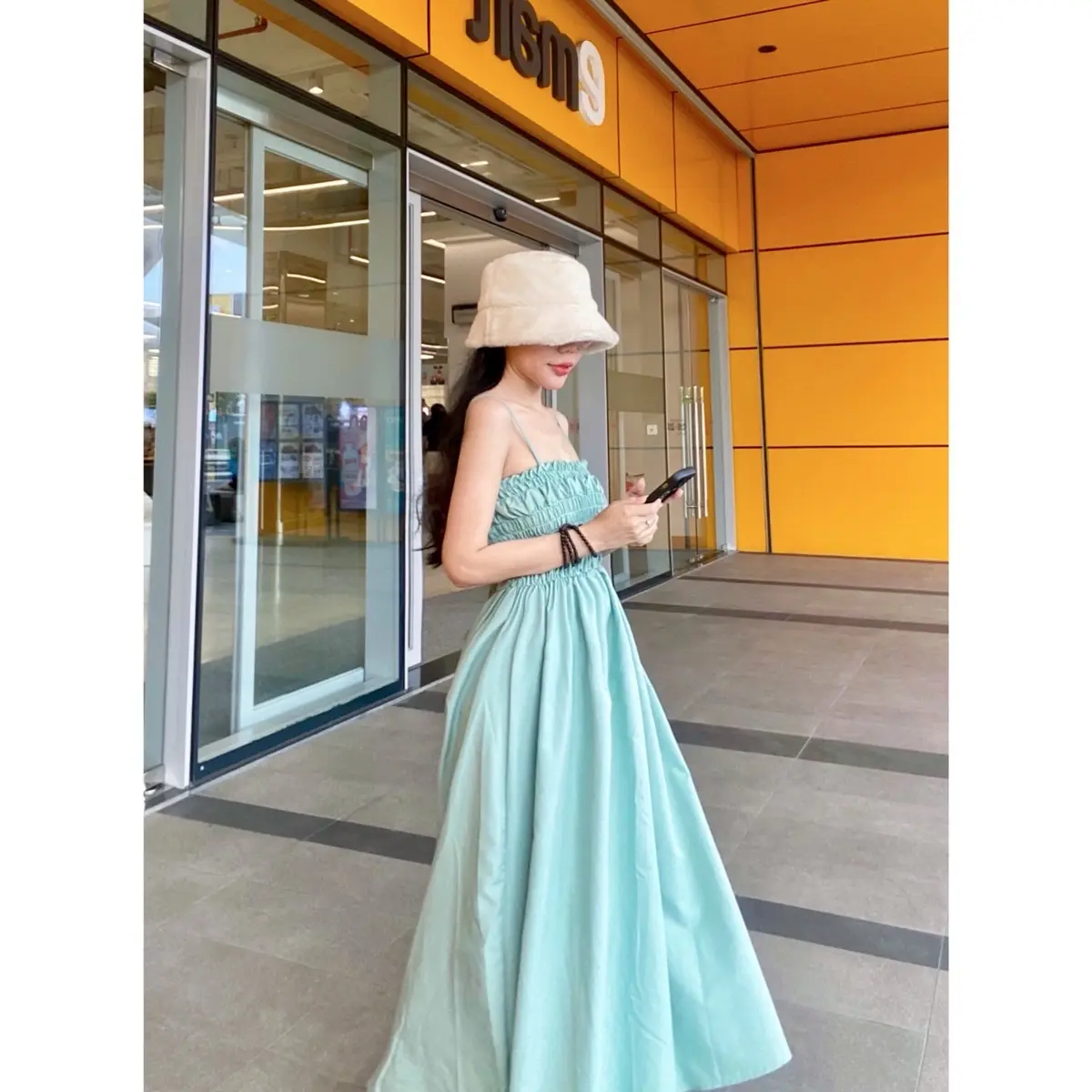 [SALE MẠNH ]- Đầm 2 dây nhún dáng dài nhẹ nhàng