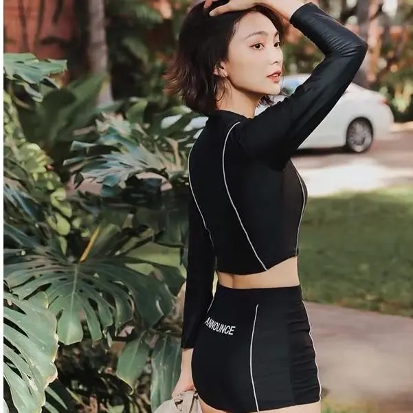 Bikini Đồ bơi đi biển kín đáo cho nữ dài tay và cộc tay mặc ôm co giãn thoải mái 2101 2201 k5T4-2 8