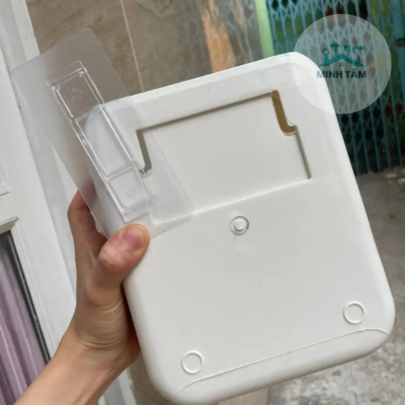 Hộp Đựng Giấy Vệ Sinh 2 Tầng Có Ngăn Kéo Gắn Tường. Kệ Đựng Đồ Nhà Tắm Toilet Đa Năng Ngăn Nước Kèm Miếng Dán Dính Tường 6