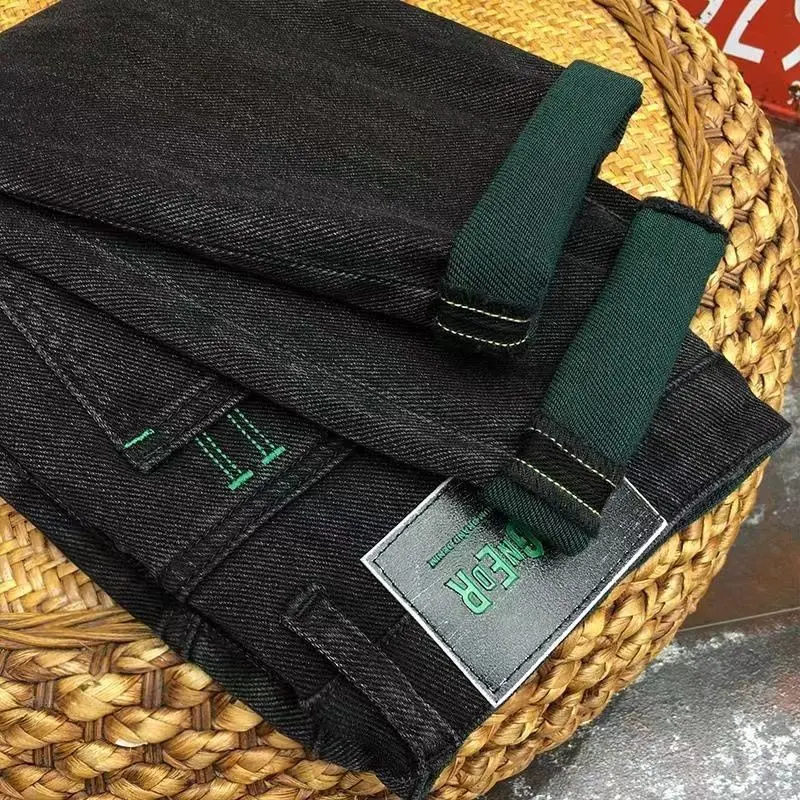 Quần Jean Nam, Cao Cấp, Thương Hiệu Thời Trang, Hợp Xu hướng, Dáng Ôm, Quần Mỏng, Màu Đen, Phong Cách Hàn Quốc, Quần Co Giãn, Quần Nam