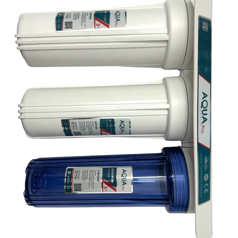 Bộ Lọc Nước Sinh Hoạt 3 Cấp lọc thô 1,2,3 10 inch - Đầy Đủ Giá Đỡ, Tay Văn, Lõi 1,2,3 Vietnam Bộ lọc nước thay thế 2