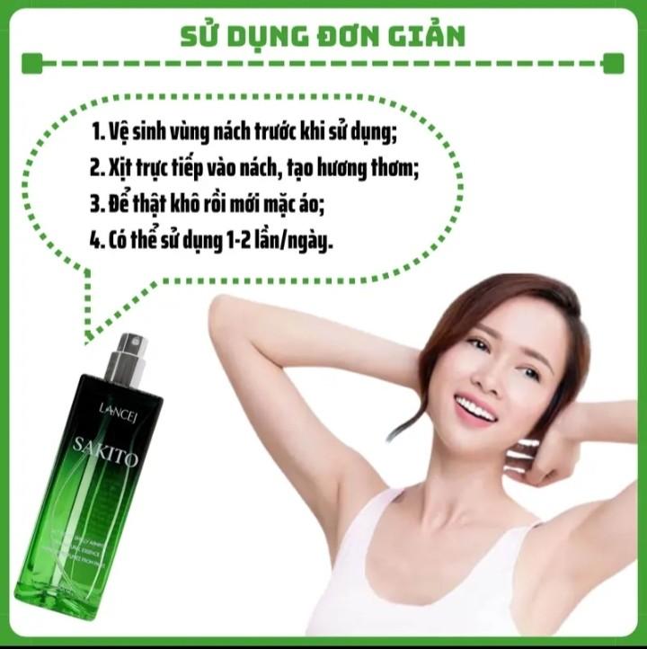 Product Introduction of Xịt khử mùi hôi nách Sakito 50 ml Sản phẩm kiểm soát mùi hôi Có hoa Xịt Thơm 2