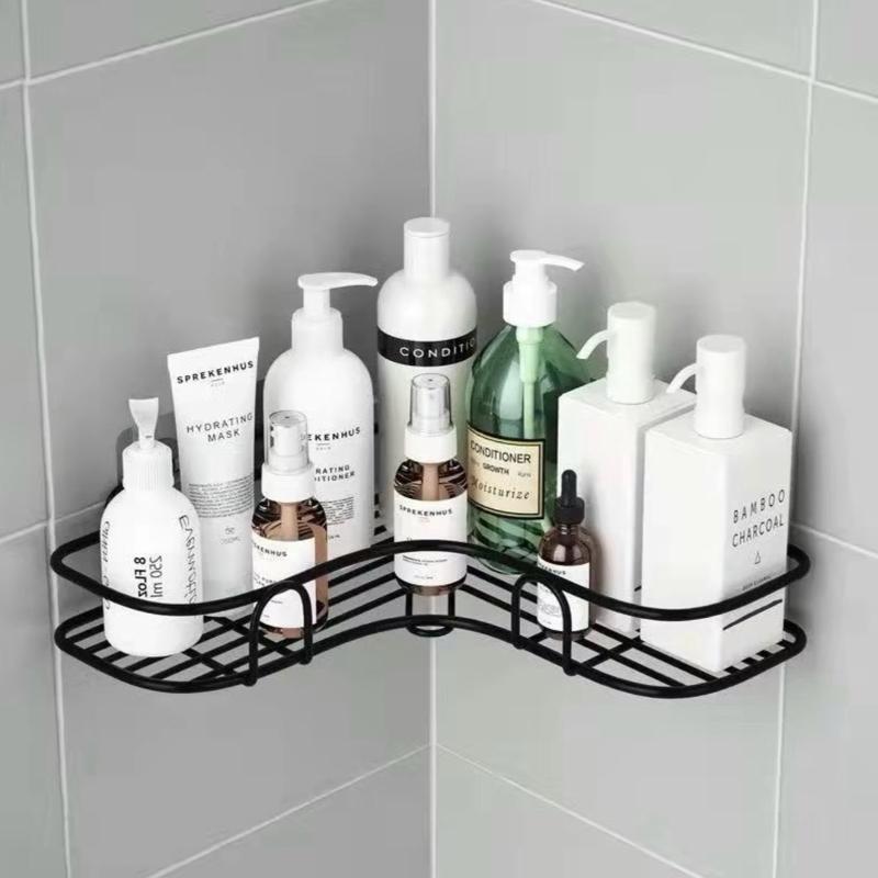 Combo 02 kệ góc nhà tắm, chất liệu thép sơn tĩnh điện, mỗi kệ kèm 2 miếng dán đôi chắc chắn 2