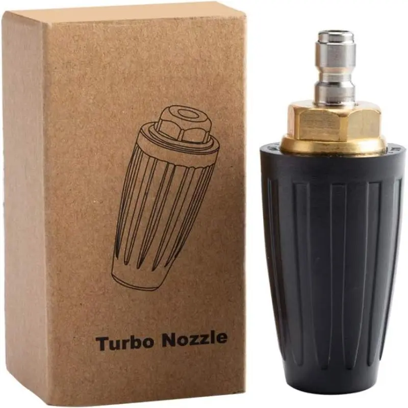 Turbo Washer Nozzle, 4000 PSI Rotating Pressure Washer Nozzle with 1/4'' Quick Connect, Car Wash Accessories for Cleaning Brick, Concrete, Vinyl Surfaces