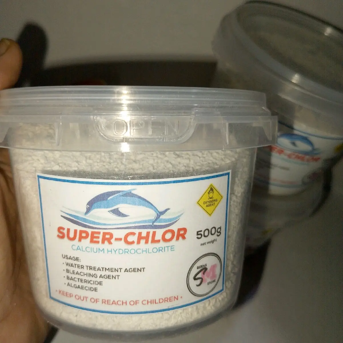 BERNS 500g Chlorine Powder with Air-Tight Sealed Bucket