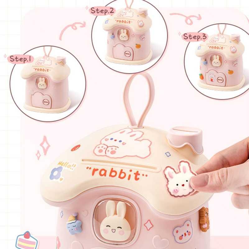 Product Introduction of Kids Creative DIY Banking Toys Piggy Bank Money Saving Pot Ban Coin Box With Lock Key Children Gift Toy For Girl Decor Decoration Christmas Light Plastic Sticker Ornaments 32