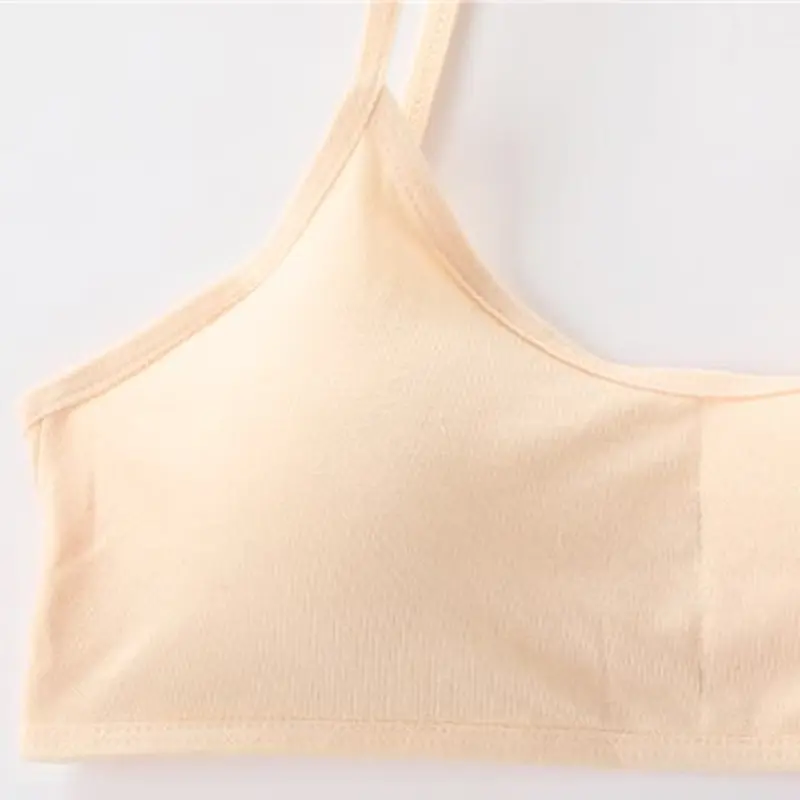 Áo Vest Nhỏ Cho Bé Gái, Được Làm Bằng Cotton Nguyên Chất, Không Có Vòng Thép, Thích Hợp Cho Thời Kỳ Phát Triển, Cho Học Sinh Từ 12-16 Tuổi 4