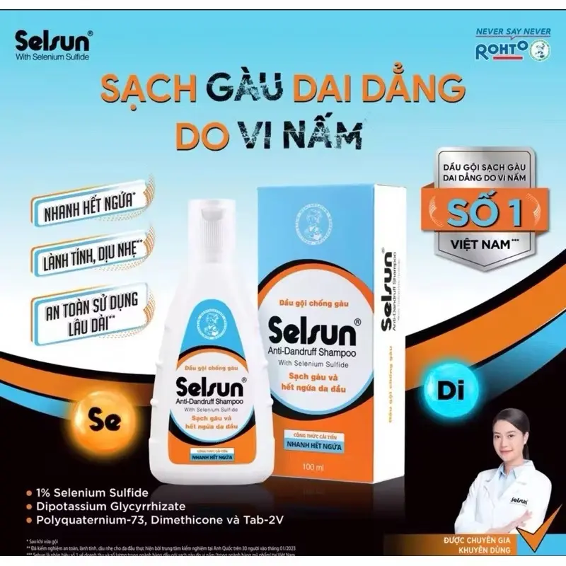 Dầu gội Selsun chống gàu, sạch gàu & hết ngứa da đầu - Sản phẩm chống gàu tốt nhất 4