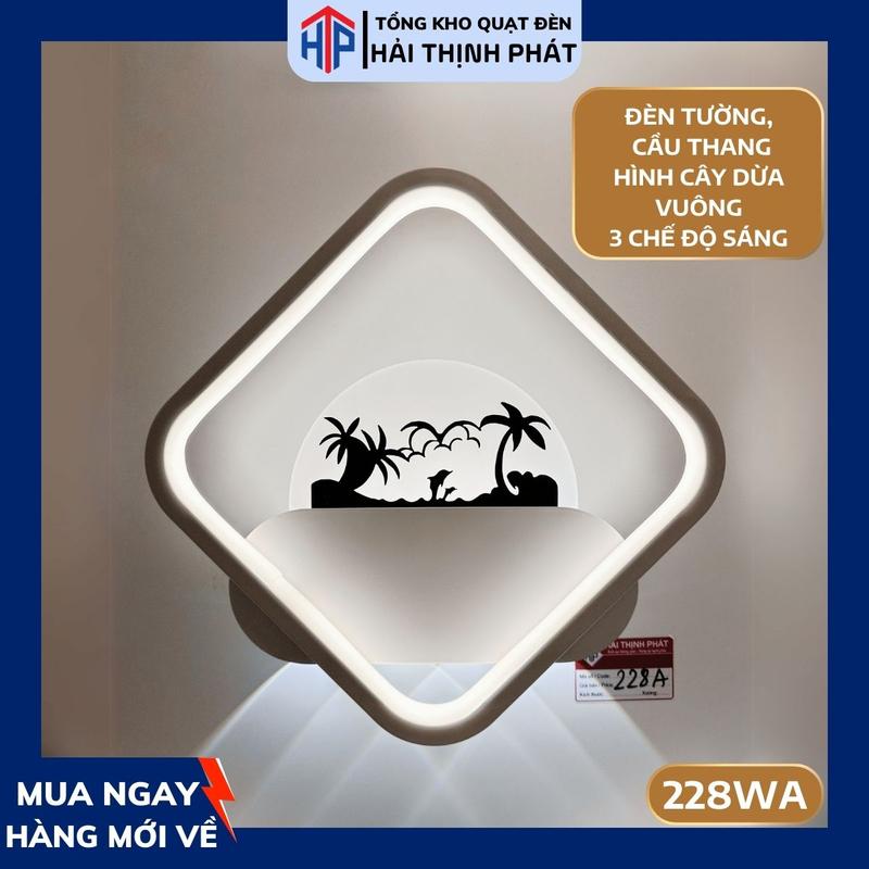 W228A - ĐÈN TƯỜNG, CẦU THANG - HÌNH CÂY DỪA GIỮA ĐẢO - 3 CHẾ ĐỘ SÁNG - TỔNG KHO HẢI THỊNH PHÁT 0