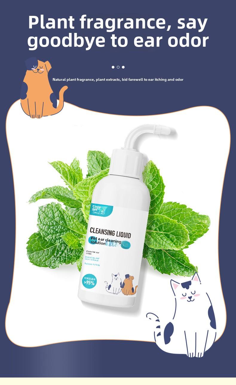 Product Introduction of Pet Ear Cleaner for Cats and Dogs, Ear Drop of Middle Ear Inflammation, Ear Mite Removal, Antibacterial, Suitable for Cats and Puppies 8
