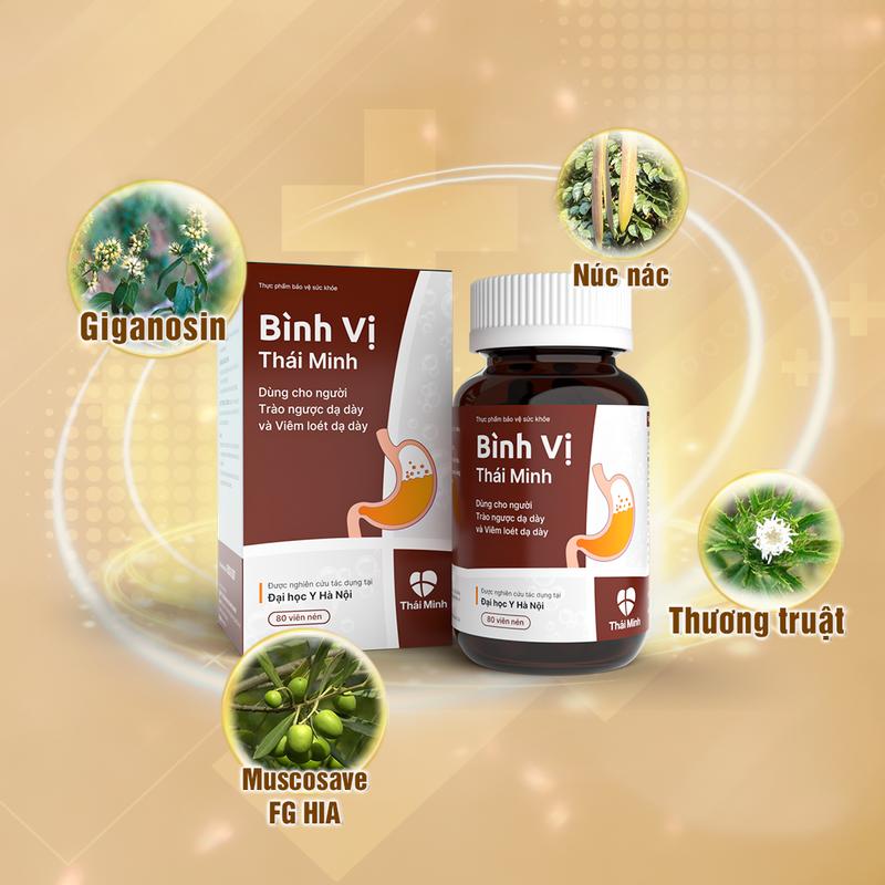 [Combo 2 hộp trải nghiệm] Bình Vị Thái Minh hộp 20 viên - Hỗ trợ người trào ngược và đau dạ dày - Miễn phí vận chuyển 4