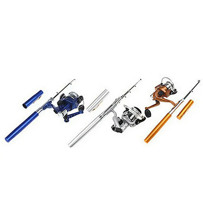Vận Chuyển Trong Vòng 24 Giờ  1 Mét Bút Rod Set Mini Spinner Wheel Câu Cá Rod Telescopic Pocket Rod Fishing