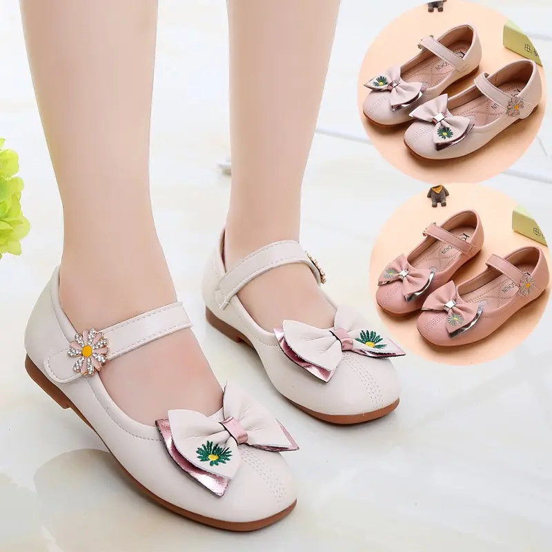 SIZE:26-36 Sepatu kulit putri anak perempuan cantik Daftar prioritas Mode Sepatu Pesta Anak Perempuan fashion
