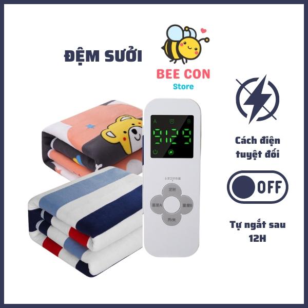 Đệm Sưởi - Đệm Điện Vải Nỉ Giữ Ấm An Toàn Cho Người Lớn Và Trẻ Nhỏ 1m5-1m8