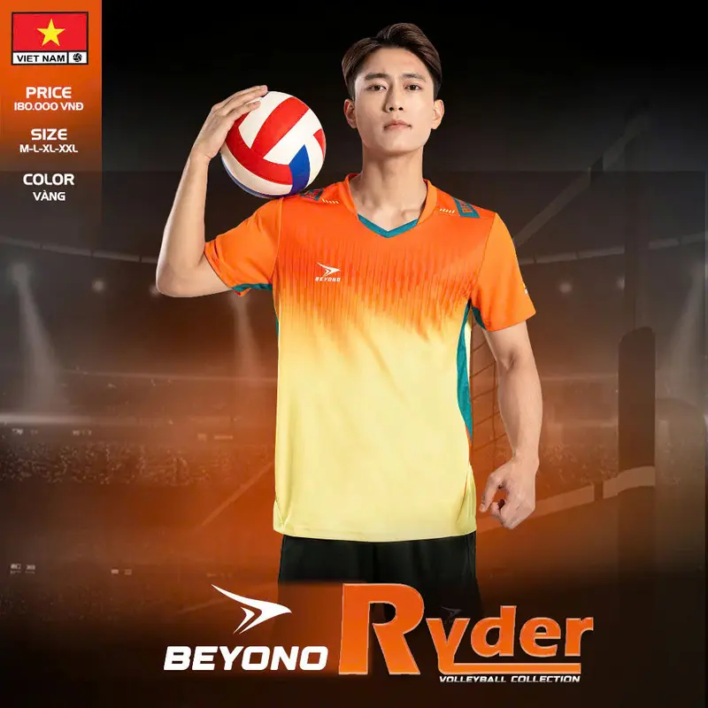 Quần Áo Bóng Chuyền Nam Nữ Beyono Ryder Vàng Thun Mè Cao Cấp Thoáng Khí Thể Thao Đương Đại 7
