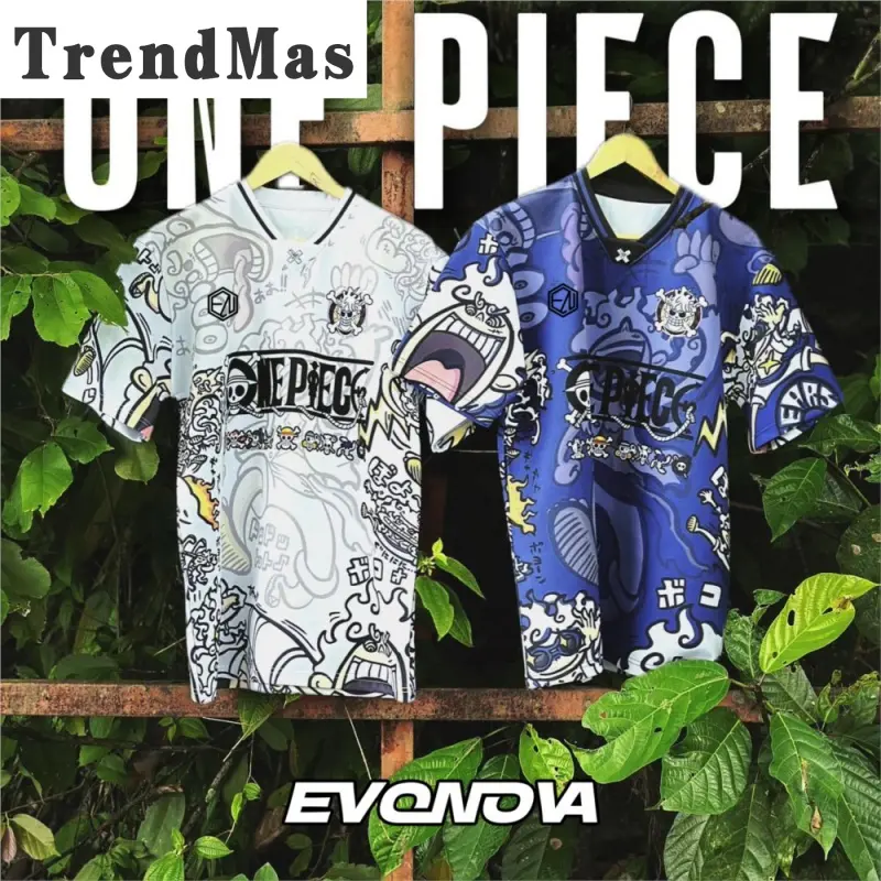 EvoNova ONE PIECE Edition NFL Jersey Baju T Shirt Quick Dry Full Sublimation Microfiber Team Sports Short Sleeves Streetwear Unisex Free Custom