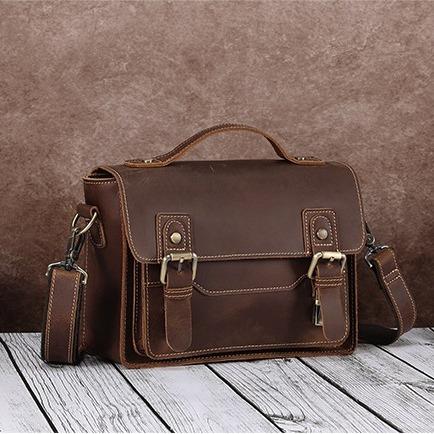 Liinz Túi Đeo Chéo Da Bò Sáp Nam L6681 Có Tay sách Bag Đeo Vai