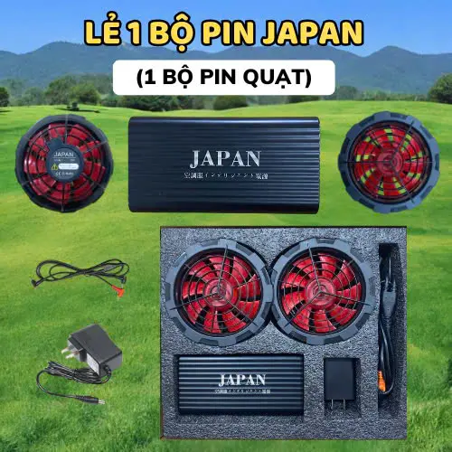 Bộ Pin Quạt áo điều hoà  JAPANN - PIN 86.000mAh Quạt 18V hoặc áo điều hoà bán lẻ 0