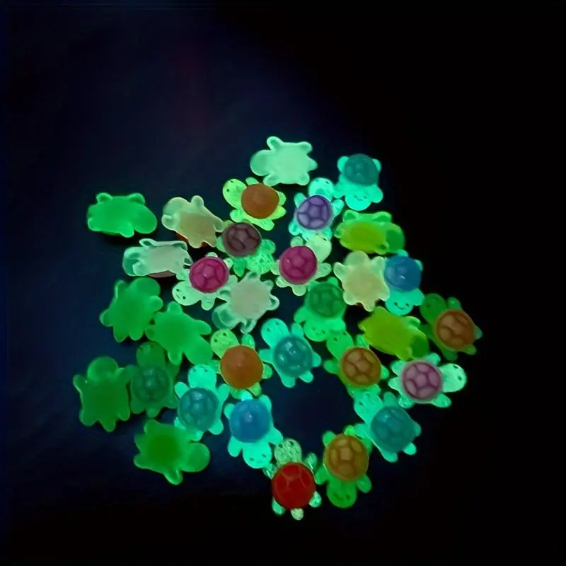 3D Turtle Design Glowing Night Light Resin Party Gift, 30pcs/set Cute Turtle Party Gift, Universal Holiday Decoration, No Need for Electric Night Light Crafts Decoration 5