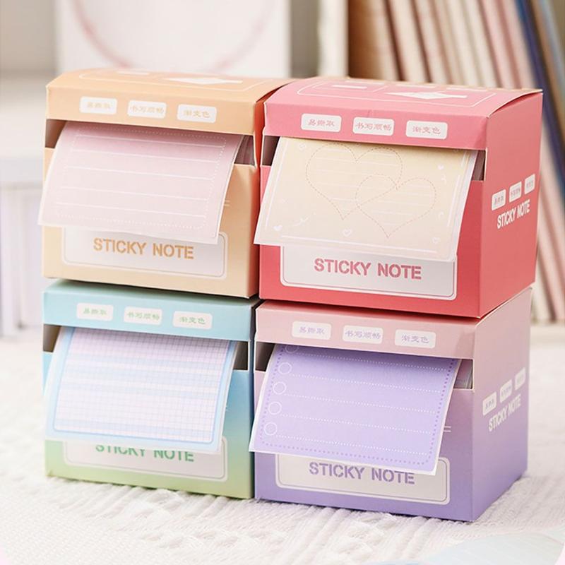 256Pcs/Set Cute Pull-out Design Sticky Note Full Adhesive Stationery ...