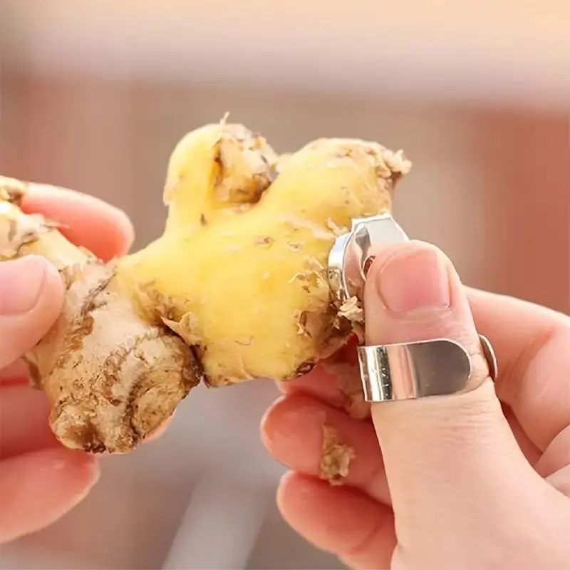 Stainless Steel Ginger Peeler, Multifunctional Garlic Peeler, Manual Garlic Peeler, Kitchen Cooking Utensils & Gadgets, Kitchen Accessories