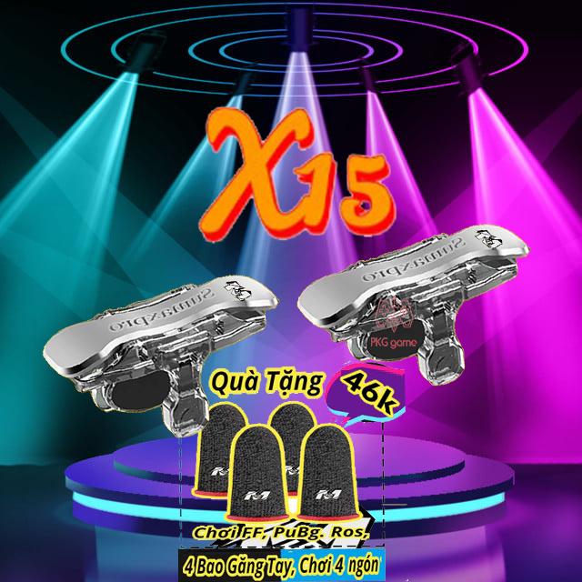 Bản X15 - Nút bấm chơi game PUBG mobile , Free Fire, FF,...Phụ kiện chơi gaming tay cầm bắn siêu nhạy, nút bắn chơi game.