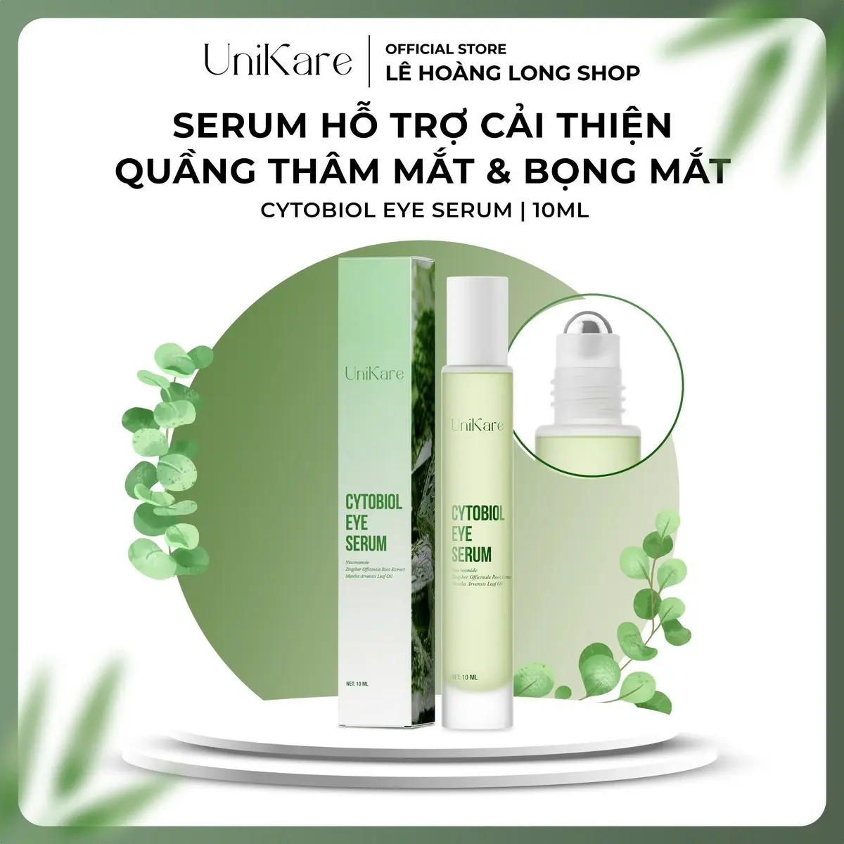 Thanh Lăn Mắt UNIKARE hỗ trợ lão hoá trên vùng da mắt