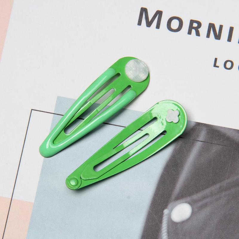 Kẹp BB, Phong Cách Cổ Điển, Đế Giữa Lỗ Chéo Giọt Dầu, Màu Pastel, Kẹp Giọt Nước, Kẹp Tách, Kẹp Tóc Trẻ Em Tự Làm, Kẹp Tóc cài đi biển 7