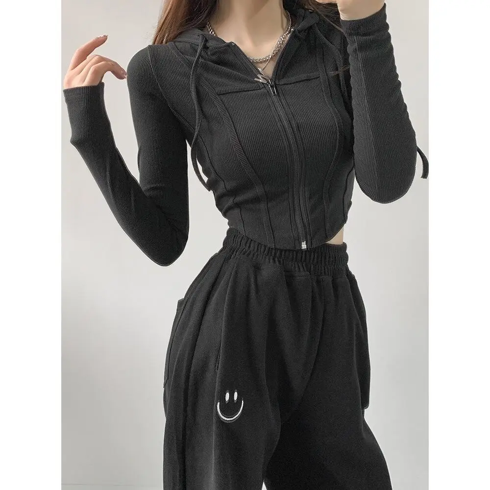 [AK001] Áo khoác mỏng ủ kem, áo kiểu dây kéo ôm body xinh xắn dễ phối đồ