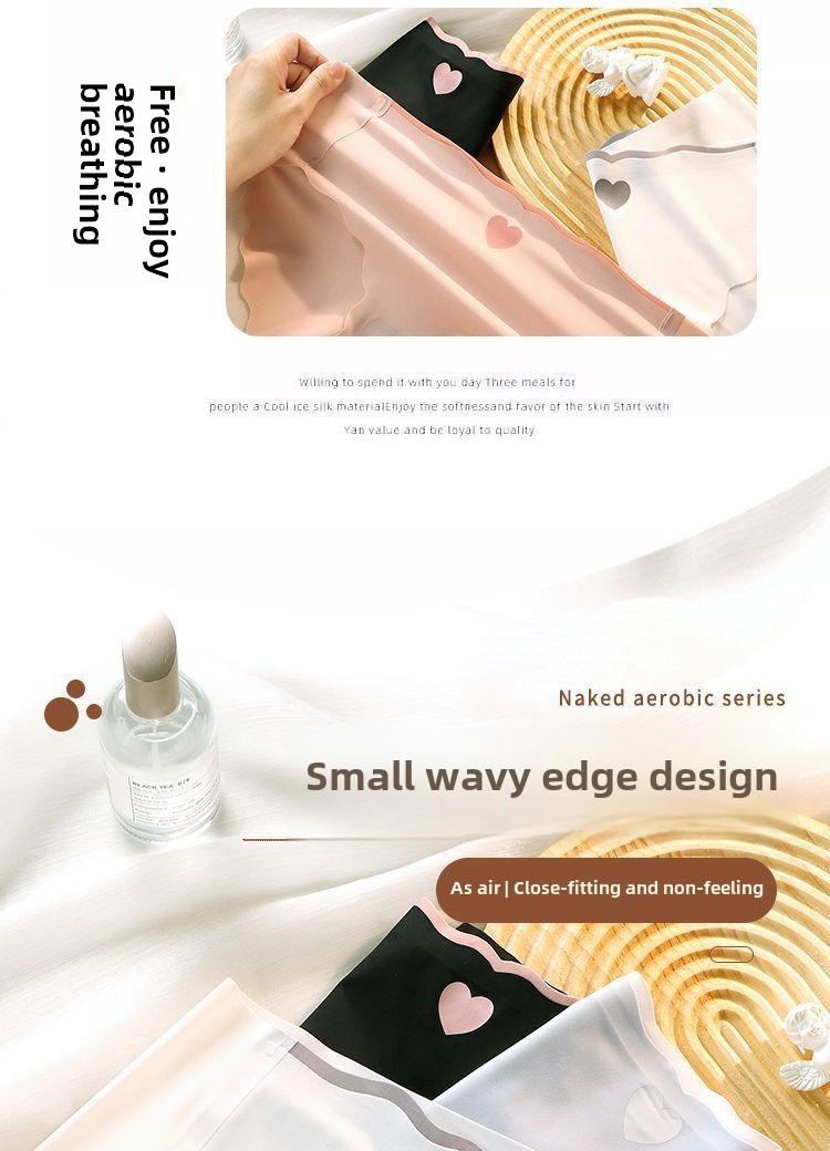 Product Introduction of Mid-Waist Triangle Panties Summer Ice Silk Non-Marking Panties Female Thin Section Quick-Drying Graphene Antibacterial 6