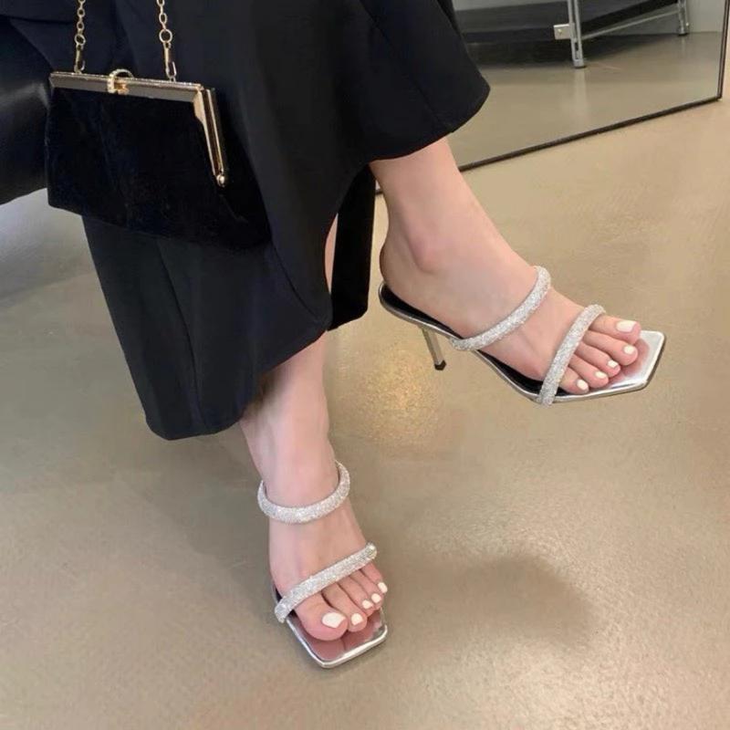 Product Introduction of Giày Cao Gót Quai Đá 2 Quai Tôn Dáng Thanh Lịch - TOP WOMEN Shoes - Size 35-39 - Nhung, DéP 3