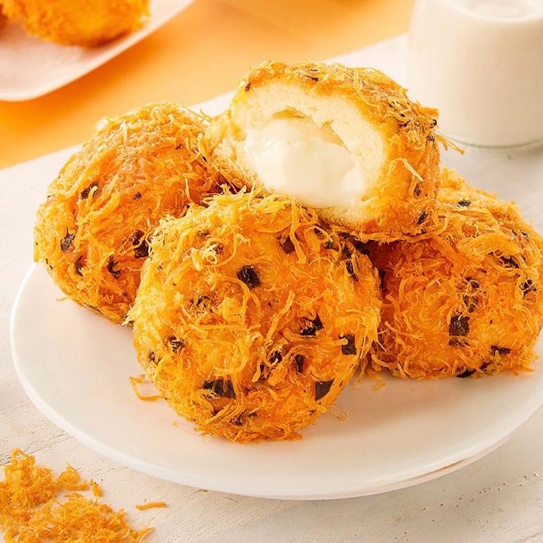 Bánh Ruốc Phomai nhân Chảy ,bánh trà bông rong biển, bánh khoai môn phomai