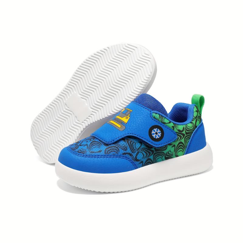 2025 New Youngsters Skate Shoes - Low-Top Sneakers with Closure, Breathable Fabric Upper & MD Sole, All-Season Comfort for Boys & Girls, Random Pattern Design, Kid Shoes 6