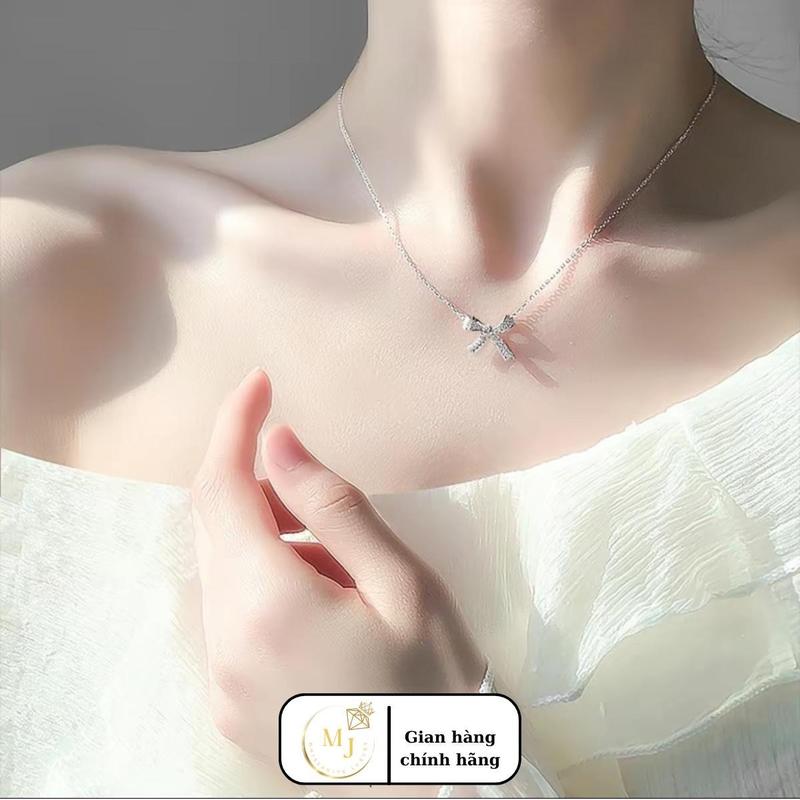 Product Introduction of Lumia Dây chuyền nơ  đính đá cao cấp trang sức bạc nữ sang trọng dâ y c huyền 2