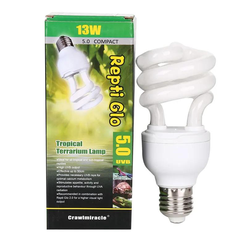 Product Introduction of 5.0 10.0 UVB 13W 220V Reptile Light Bulb UV Lamp Amphibian Vivarium Tortoise Turtle Snake Pet Energy Saving Heating Lighting 32