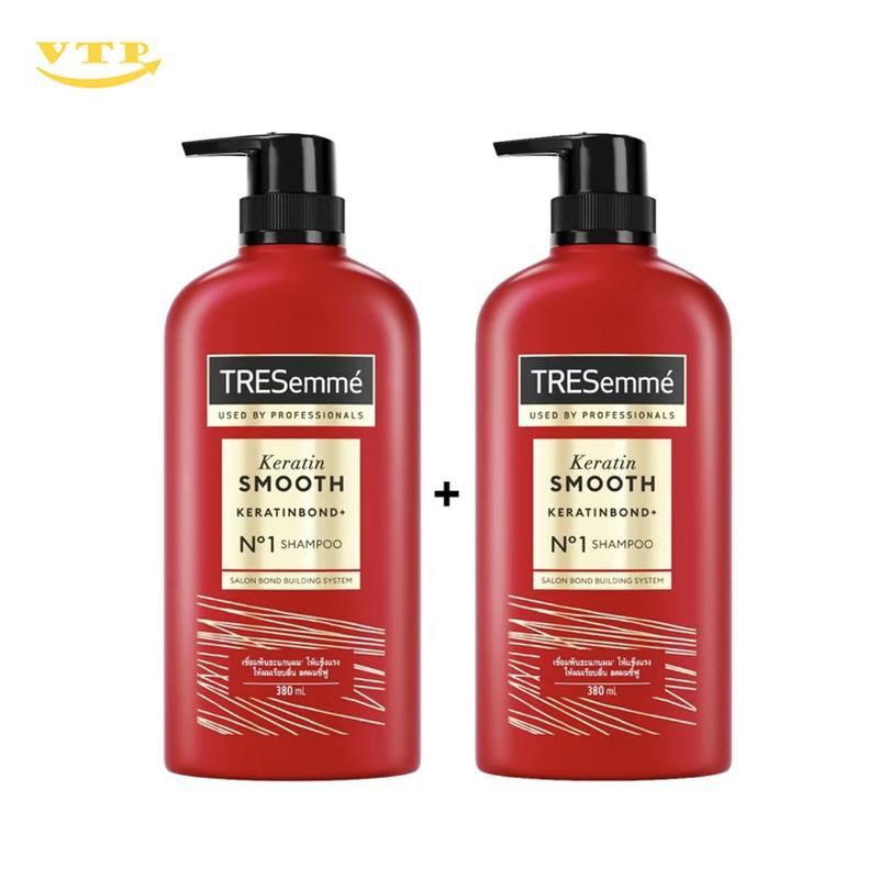 Combo 2 Chai Dầu gội Tresemme Keratin Smooth Thái Lan 370ml Chai Phục Hồi Tóc Hư Tổn