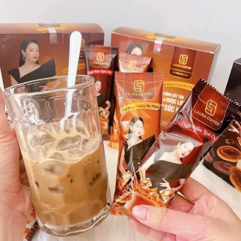( COMBO 6 HỘP) CÀ PHÊ NẤM LINH CHI VÀ CÀ PHÊ ĐÔNG TRÙNG HẠ THẢO LAURA NHẬT KIM ANH 8