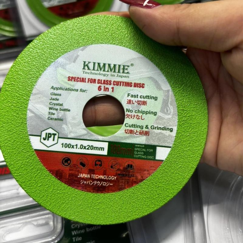 Lưỡi cắt VUA THỦY TINH 100mm Kimmie , chuyên cắt kính , thủy tinh, nhôm , sắt , inox , mã não , ngọc bích , sành , sứ , gạch men, gạch đá , gạch bóng kiếng , đá hoa cương , ống PVC nẹp nhựa đá  cắt