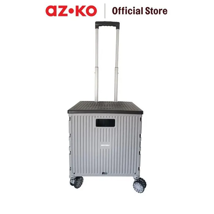 AZKO Maxbuilt Troli Lipat Portabel 4 Roda 30 kg Alat Pengangkut Barang Dengan Roda Wheels Cart Troli Kardus Box Perlengkapan Industri