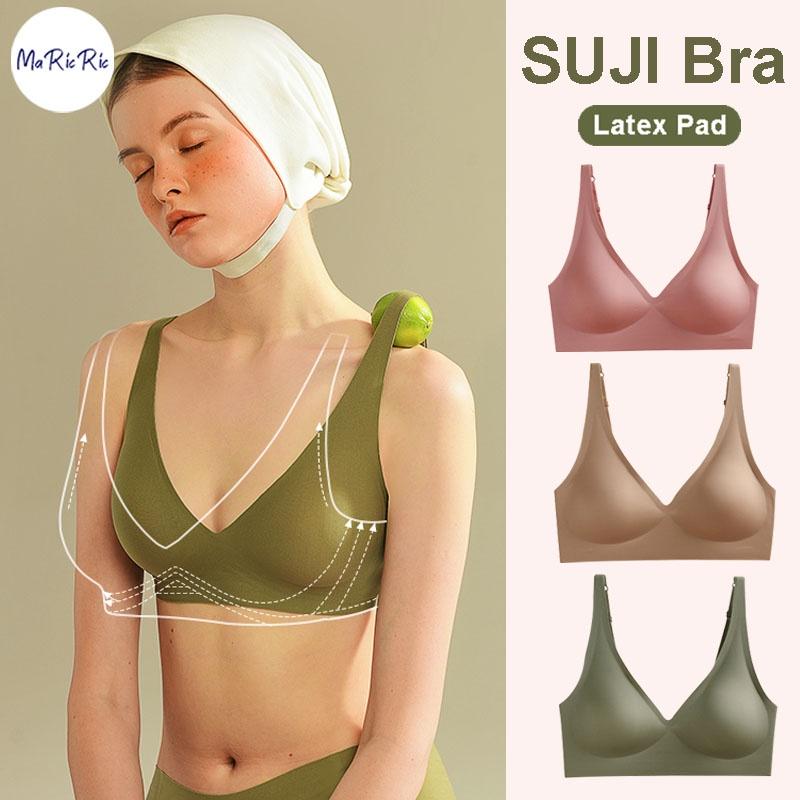 (SG Instock) Japan Suji bra seamless wireless V neck latex bra (seamless. Strapless. Sports) -tsb13 0
