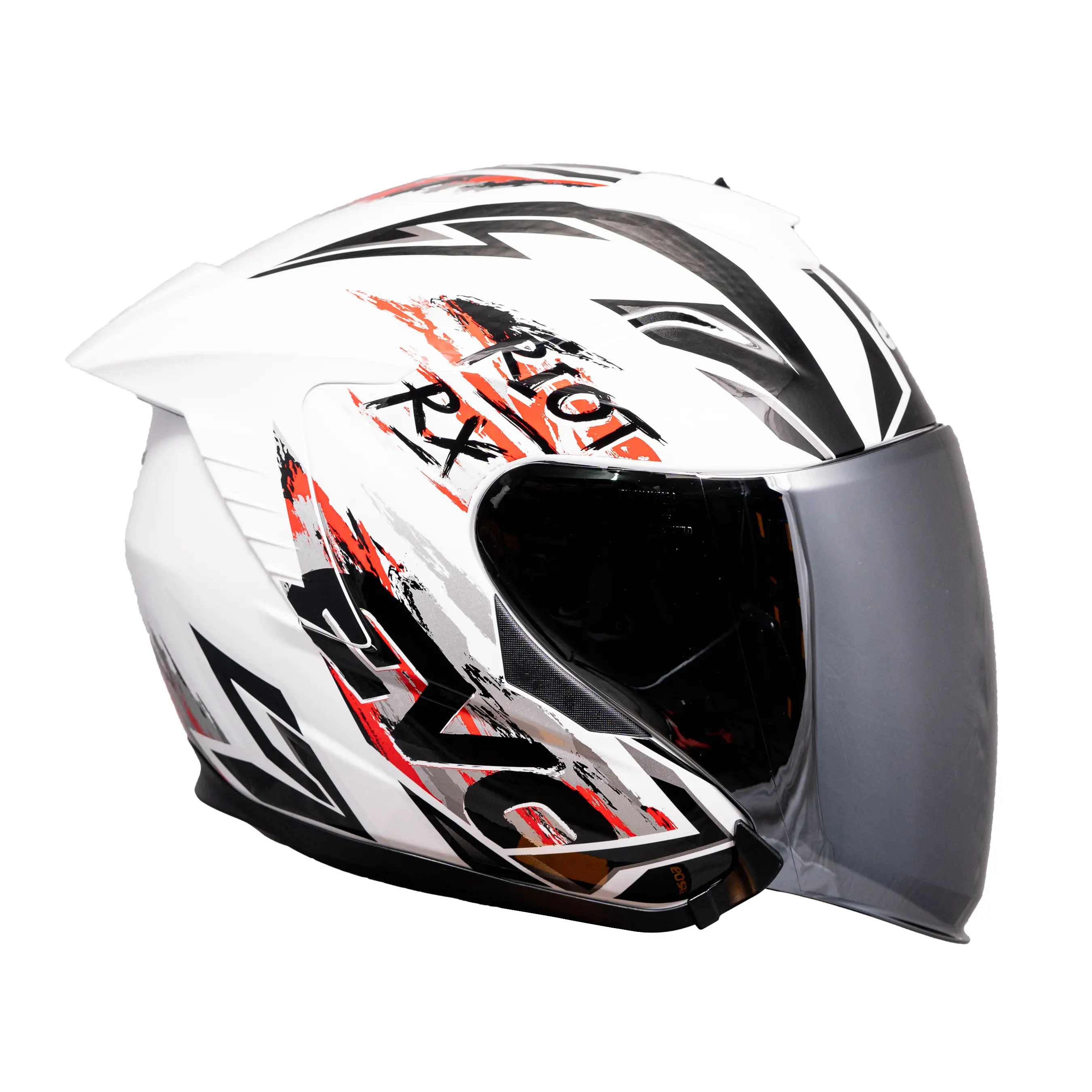 EVO HELMET RX-5 RIOT RX (HALF FACE DUAL VISOR WITH EXTRA CLEAR LENS ...
