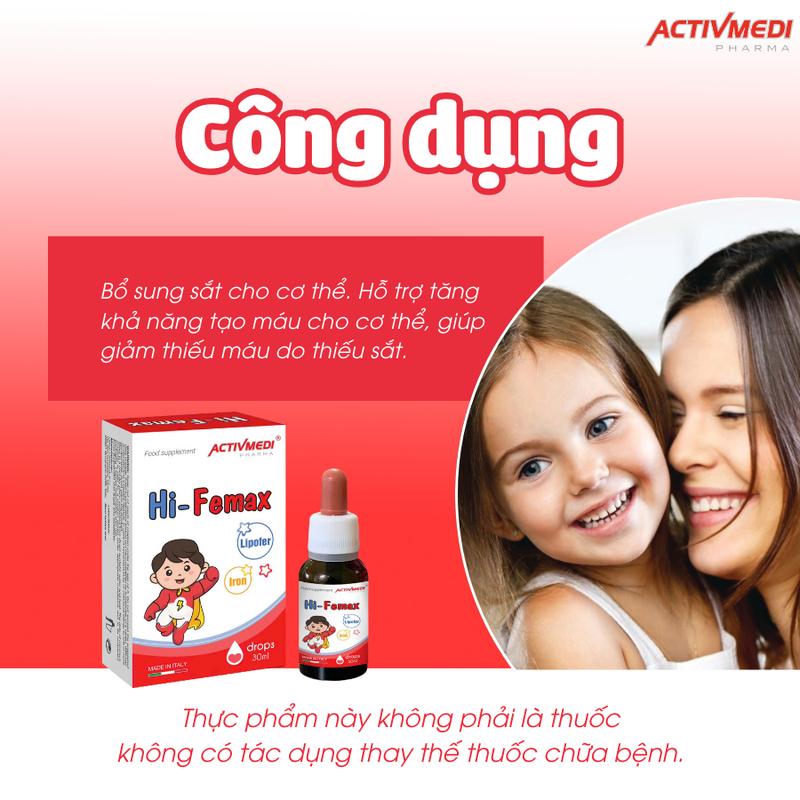 Hi Femax bổ sung sắt sinh học giúp tạo hồng cầu, giảm nguy cơ thiếu máu 5