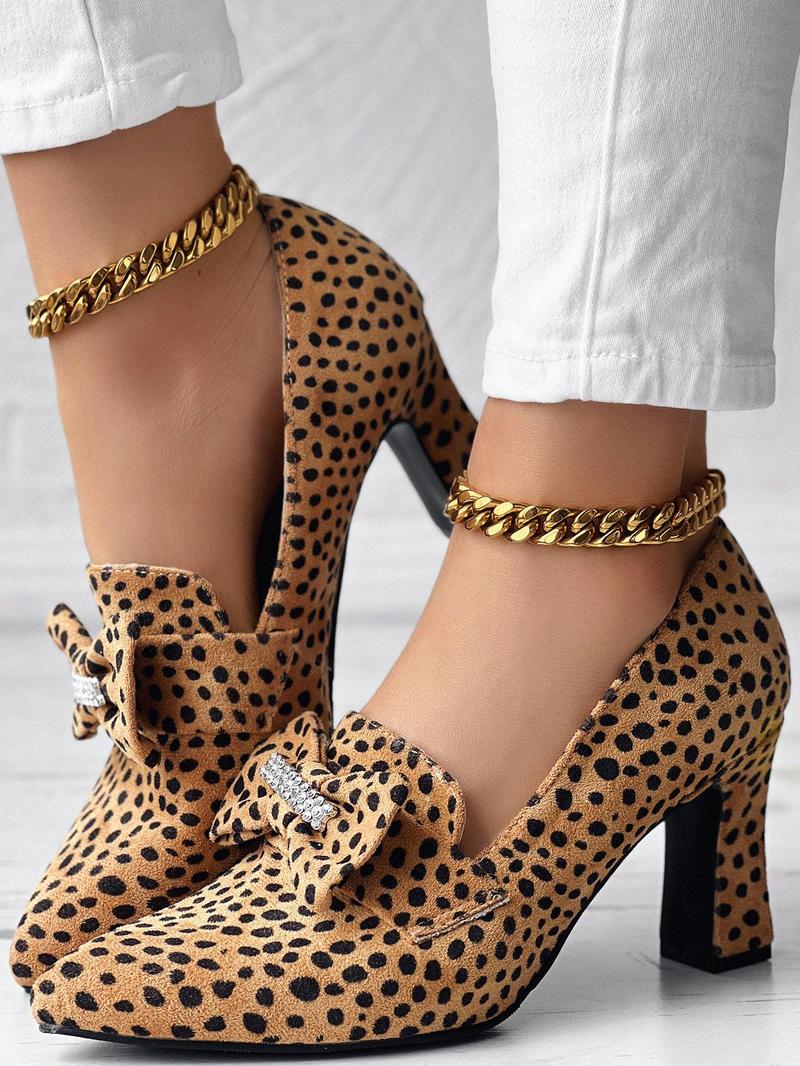 Product Introduction of Women's Fashionable Bowknot Design Heels, Pointed Toe High Heels for Party, Daily Clothing Decor for Girl, Trendy All-match & Exquisite Heels for Matching Outfit 16