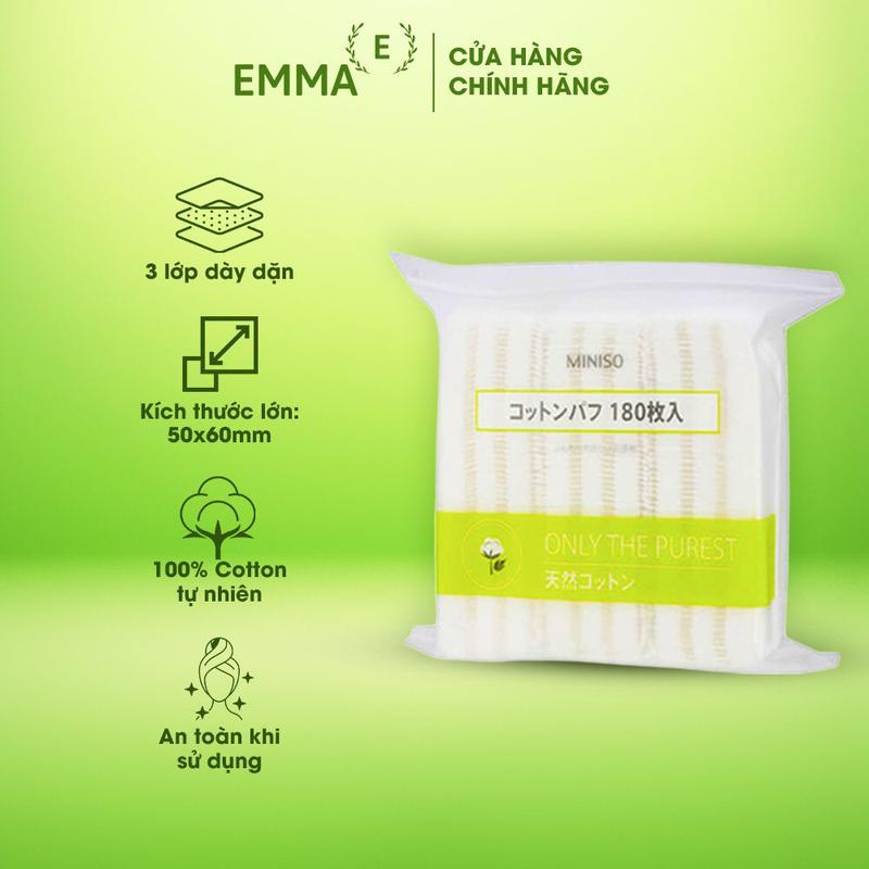 Product Introduction of Bông Tẩy Trang Miniso - 180 Miếng 1